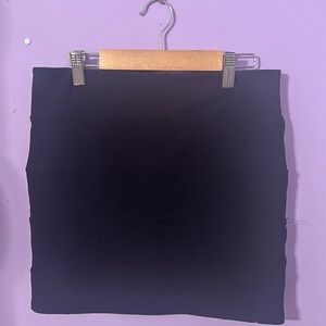 Forever 21 Vintage Ribbed Black Bodycon Mini Pencil Skirt FINAL SALE